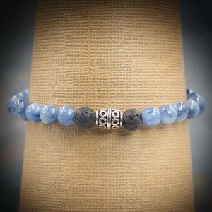 Blue Kyanite Aromatherapy Stretch Bracelet - Handmade to Order